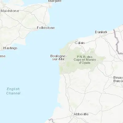 Map showing location of Boulogne-sur-Mer (50.725710, 1.613920)