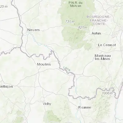 Map showing location of Bourbon-Lancy (46.622140, 3.769530)