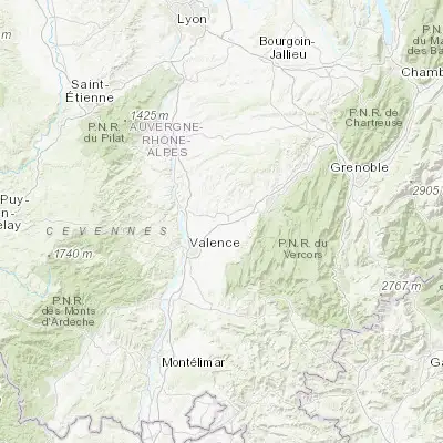 Map showing location of Bourg-de-Péage (45.031510, 5.049930)
