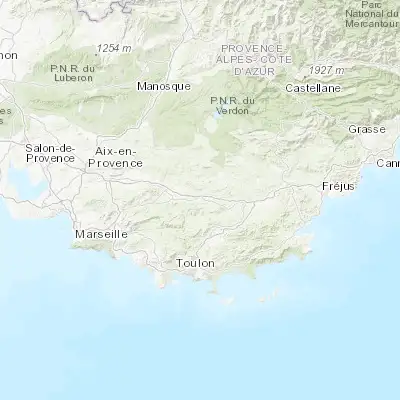 Map showing location of Brignoles (43.405800, 6.061720)