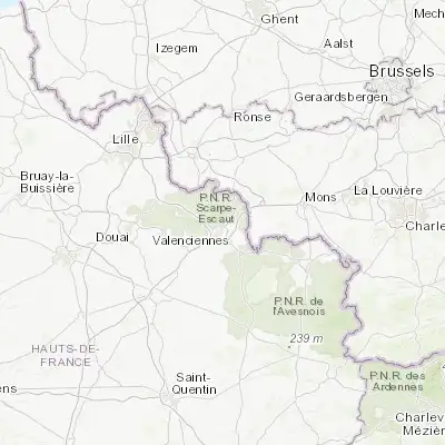 Map showing location of Bruay-sur-l'Escaut (50.399180, 3.543790)