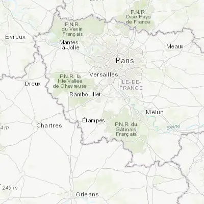 Map showing location of Bruyères-le-Châtel (48.588680, 2.189910)
