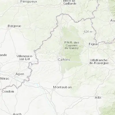Map showing location of Cahors (44.449100, 1.436630)