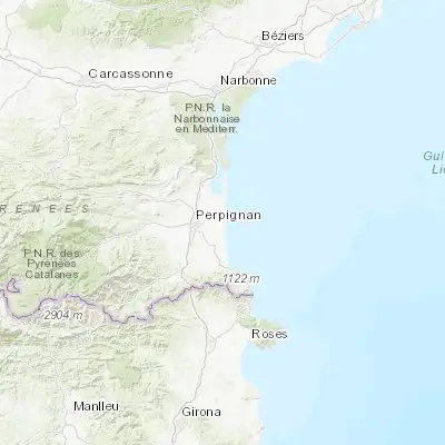 Map showing location of Canet-en-Roussillon (42.700000, 3.016670)