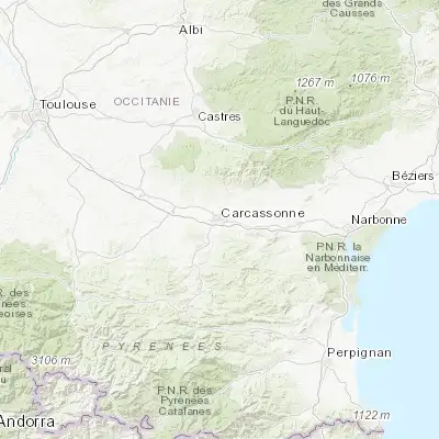 Map showing location of Carcassonne (43.216490, 2.348630)
