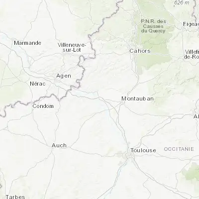 Map showing location of Castelsarrasin (44.040420, 1.106660)