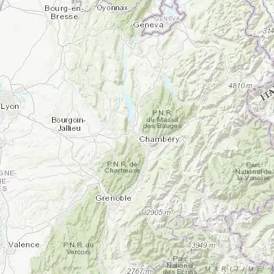 Map showing location of Chambéry (45.566280, 5.920790)