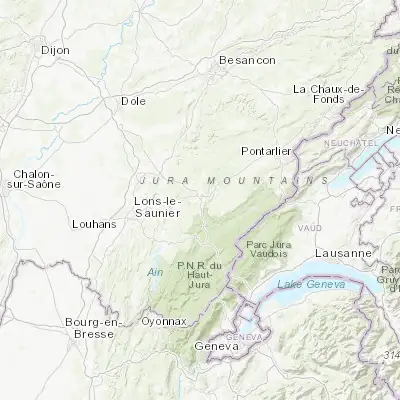 Map showing location of Champagnole (46.744520, 5.913540)