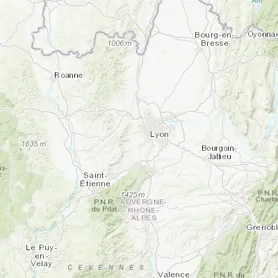 Map showing location of Chaponost (45.710200, 4.742210)