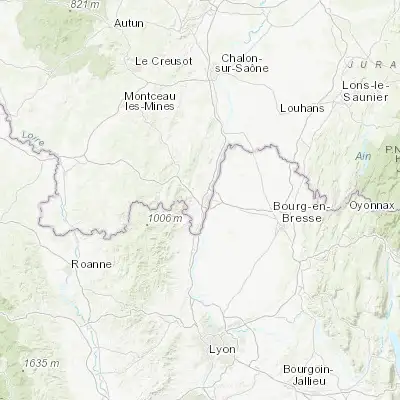 Map showing location of Charnay-lès-Mâcon (46.307510, 4.784790)