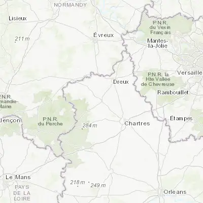 Map showing location of Châteauneuf-en-Thymerais (48.581120, 1.240850)