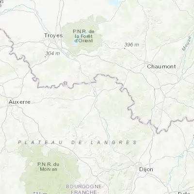 Map showing location of Châtillon-sur-Seine (47.858510, 4.573750)
