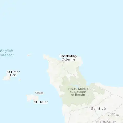Map showing location of Cherbourg-Octeville (49.639840, -1.616360)