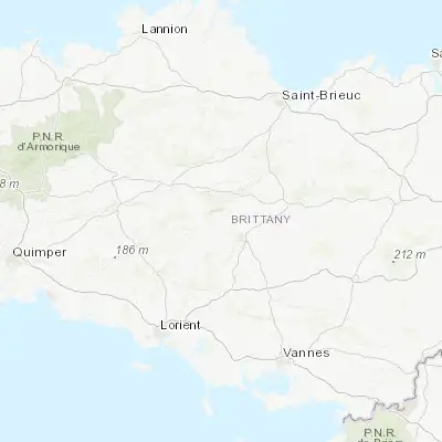 Map showing location of Cléguérec (48.125070, -3.071240)
