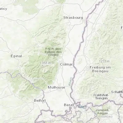 Map showing location of Colmar (48.080780, 7.355840)