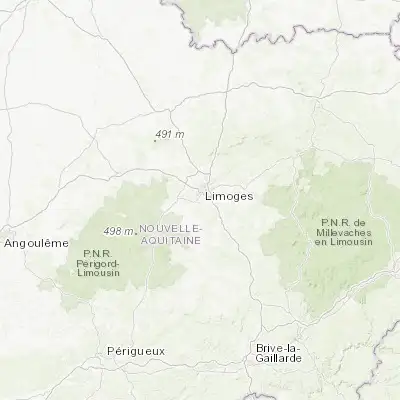 Map showing location of Condat-sur-Vienne (45.793360, 1.231870)