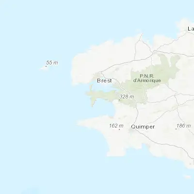 Map showing location of Crozon (48.246430, -4.489930)