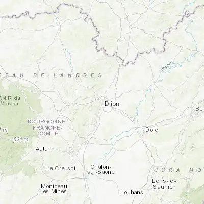 Map showing location of Dijon (47.316670, 5.016670)