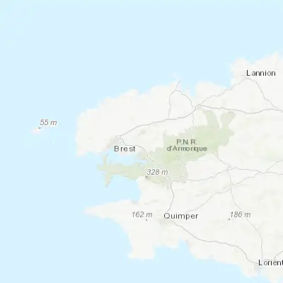 Map showing location of Dirinon (48.398050, -4.270500)