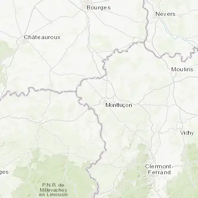 Map showing location of Domérat (46.360360, 2.534550)