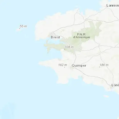 Map showing location of Douarnenez (48.095420, -4.329040)