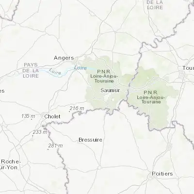Map showing location of Doué-la-Fontaine (47.193290, -0.276330)