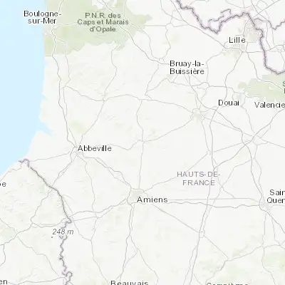 Map showing location of Doullens (50.157240, 2.340190)