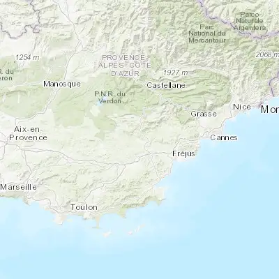 Map showing location of Draguignan (43.536920, 6.464580)