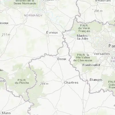 Map showing location of Dreux (48.736490, 1.365660)