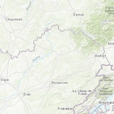 Map showing location of Échenoz-la-Méline (47.600860, 6.135440)