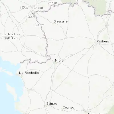 Map showing location of Échiré (46.389730, -0.415840)