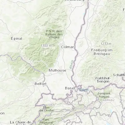 Map showing location of Ensisheim (47.865840, 7.350520)