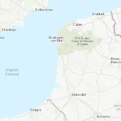 Map showing location of Étaples (50.521940, 1.633190)