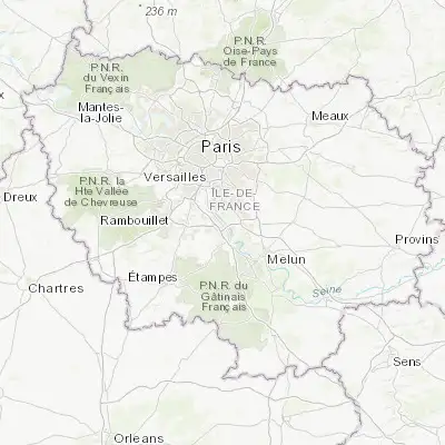 Map showing location of Évry (48.632800, 2.440490)