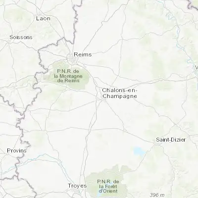 Map showing location of Fagnières (48.963850, 4.316920)