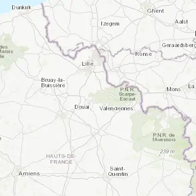 Map showing location of Flines-lez-Raches (50.416670, 3.183330)