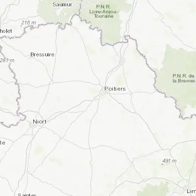 Map showing location of Fontaine-le-Comte (46.531360, 0.262260)