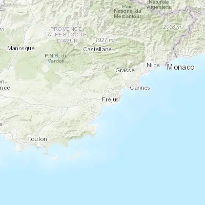 Map showing location of Fréjus (43.433250, 6.735550)