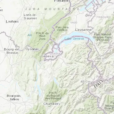 Map showing location of Gaillard (46.185300, 6.206930)