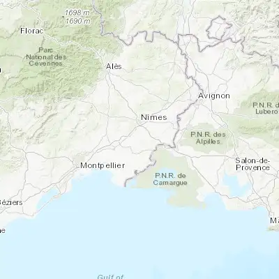 Map showing location of Générac (43.728340, 4.348460)