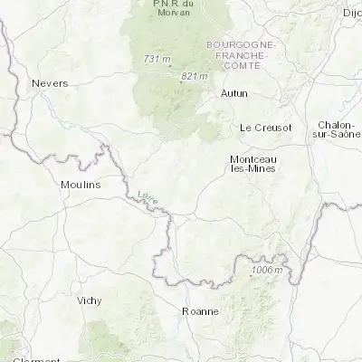 Map showing location of Gueugnon (46.603570, 4.062860)