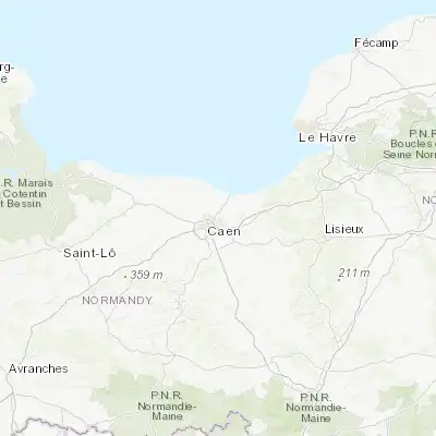 Map showing location of Hérouville-Saint-Clair (49.210880, -0.306530)