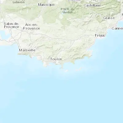 Map showing location of Hyères (43.120380, 6.128570)