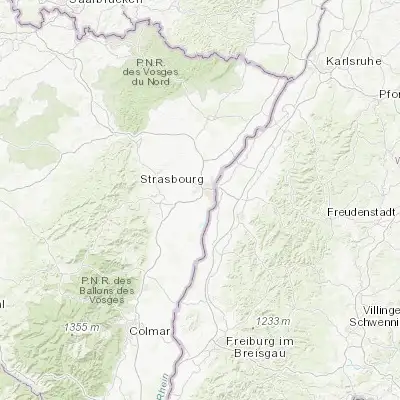 Map showing location of Illkirch-Graffenstaden (48.528940, 7.715230)