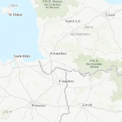 Map showing location of Isigny-le-Buat (48.617050, -1.169930)