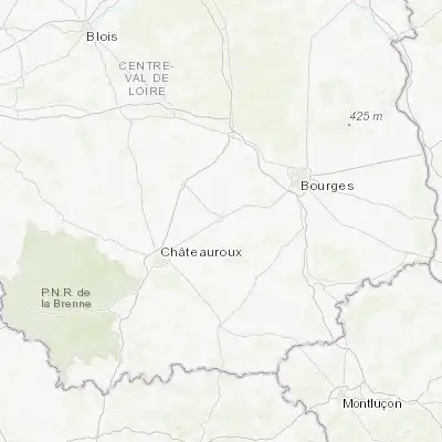 Map showing location of Issoudun (46.948480, 1.993620)