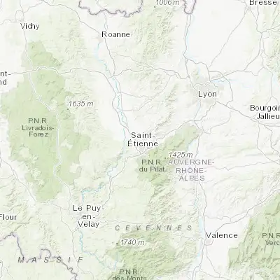 Map showing location of L'Étrat (45.486100, 4.375860)