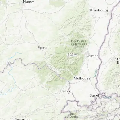 Map showing location of La Bresse (47.999740, 6.864990)