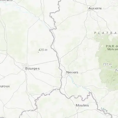 Map showing location of La Charité-sur-Loire (47.183330, 3.016670)