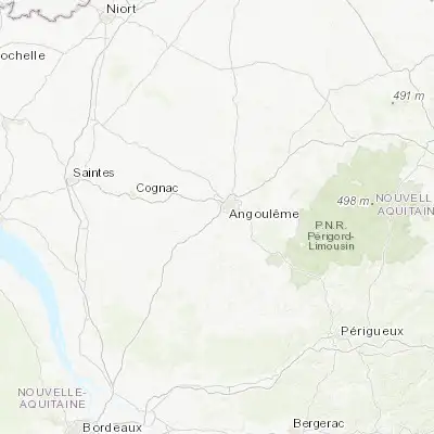 Map showing location of La Couronne (45.611280, 0.099480)